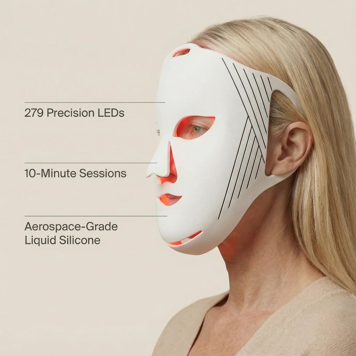 NiceBeam LED Red Light Therapy Face Mask | At-Home Skincare